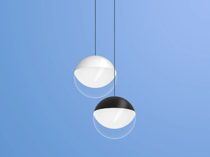ROSSINI_P - LED glass and aluminium pendant lamp - Ceiling lamp by Linea Light Group