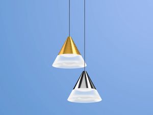 VERDI - LED glass and aluminium pendant lamp - Ceiling lamp by Linea Light Group