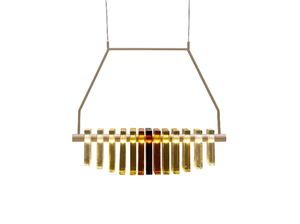 BRICKS - LED glass and steel pendant lamp - Ceiling lamp by Linteloo
