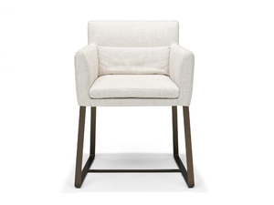 PAVIA - Sled base fabric chair with armrests - Chair by Linteloo