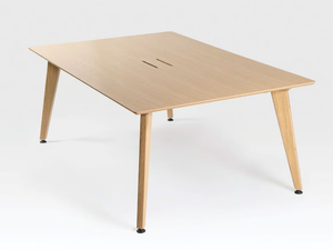 THEODORE - Solid wood meeting table with cable management - Table by Liqui Contracts