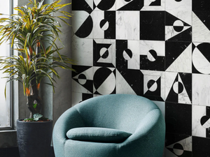 SQUARE AND CIRCLE - Marble wall/floor tiles - Wall tile-stone-brick by Lithos Mosaico Italia