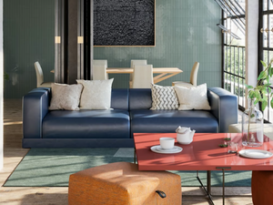 CARING STRIPES - 3 seater leather sofa - Sofa by Liu Jo Living Collection