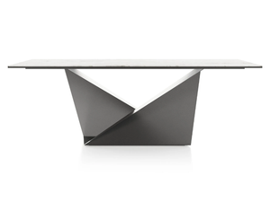 FOLDS - Rectangular glass table - Table by Liu Jo Living Collection