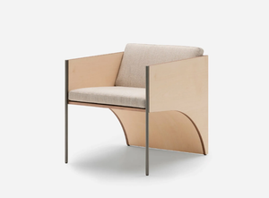 ARK - Wood veneer easy chair with armrests - Armchair by Living Divani