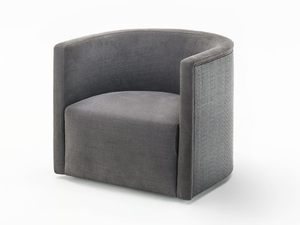 CONFIDENT RATTAN - Fabric armchair with armrests - Armchair by Living Divani