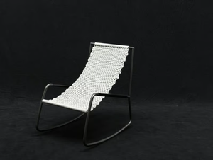 FLOW - Rocking fabric garden armchair - Armchair by Living Divani