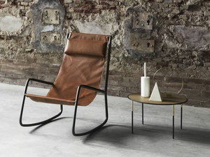 FLOW - Rocking leather armchair - Armchair by Living Divani