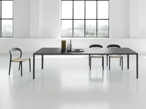 GRAFT - Rectangular aluminium and wood dining table - Table by Living Divani