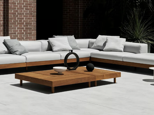 KASBAH - Teak garden side table - Side table by Living Divani