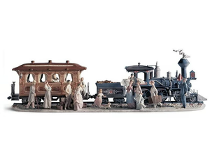 A GRAND ADVENTURE TRAIN - Porcelain decorative object - Styling by Lladró