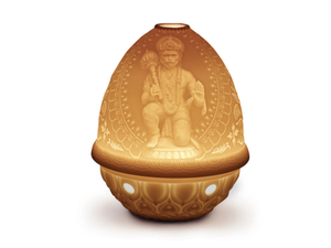 HANUMAN LITHOPHANE - LED porcelain table lamp - Table lamp by Lladró