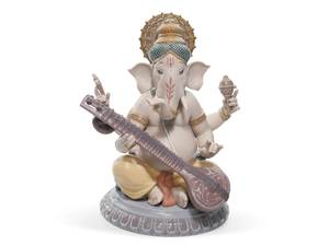 VEENA GANESHA - Porcelain decorative object - Styling by Lladró