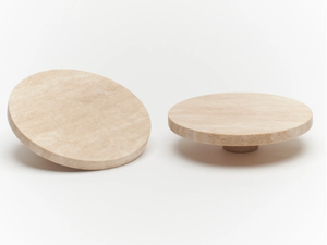 ORA - Travertine door handle - Finishes accessories by Lo & Co Interiors