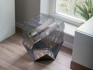 DRAGON - Stainless steel stool / coffee table - Stool by LO Contemporary