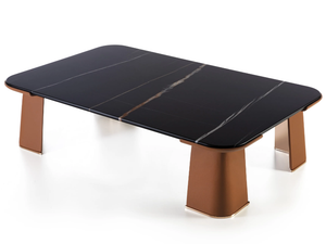 BALANCE - Rectangular marble coffee table - Coffee table by Longhi