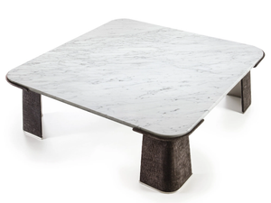 BALANCE - Square marble coffee table - Coffee table by Longhi