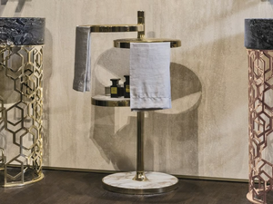 BEATRIX - Metal bathroom cabinet / towel rack - Washbasin cabinet by Longhi