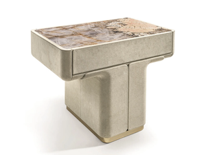 DO - Leather bedside table - Side table by Longhi