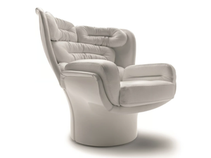 ELDA - Swivel leather armchair - Armchair by Longhi