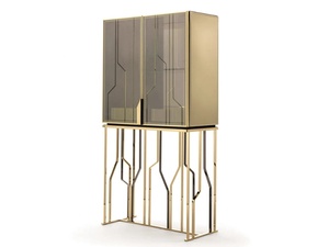 GINZA BAR - Glass bar cabinet with integrated lighting - Cabinet by Longhi