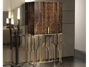 GINZA BAR - Wooden bar cabinet with integrated lighting - Cabinet by Longhi