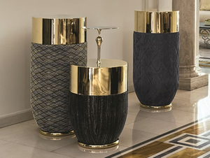 GODWIN - Leather high table - Table by Longhi