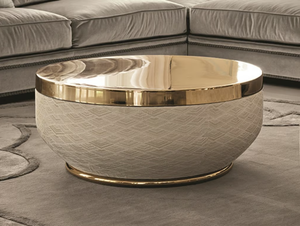 GODWIN - Low round coffee table - Coffee table by Longhi