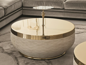 GODWIN - Round coffee table with tray - Styling by Longhi