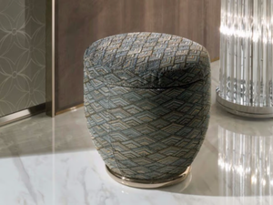 GODWIN - Round fabric pouf - Pouf by Longhi