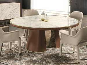 JOURNEY - Round marble table - Table by Longhi