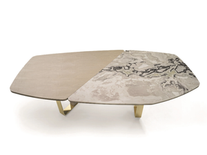 KEOPE - Marble and wood table - Table by Longhi