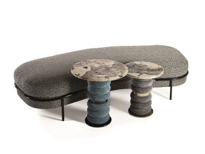 LLOYD - Upholstered fabric bench - Bench by Longhi