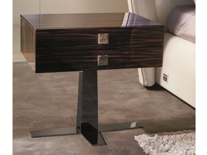 MIR - Wooden bedside table with drawers - Side table by Longhi