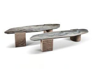 OFFSET - Marble coffee table - Coffee table by Longhi