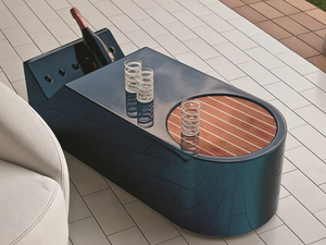 ROADSTER - Rectangular garden side table with tray - Styling by Longhi