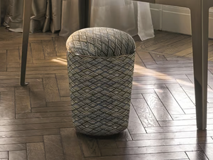 TEO LOVELUXE - Round fabric pouf - Pouf by Longhi