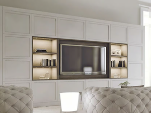 AETERNA - Wooden TV wall system - Cabinet by L'Origine