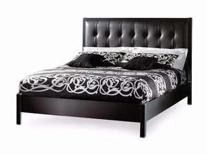 ZENO - Double bed with upholstered headboard - Bed frame by L'Origine