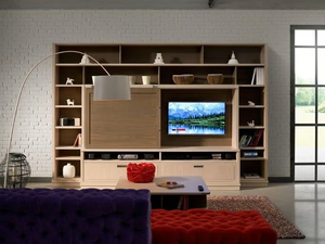 CALENDARIO INDUSTRIAL CHIC - Freestanding wooden TV wall system - Cabinet by L'Ottocento