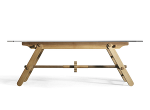COMPASSO - Height-adjustable ash table - Table by L'Ottocento