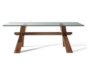 DECIMO - Custom wood and glass table - Table by L'Ottocento