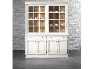 MONTEREY - Oak highboard with sliding doors - Door by L'Ottocento