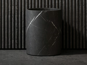 CLICHE - Pietra Grey marble bathroom waste bin - Sanitary accessories by LUSSO