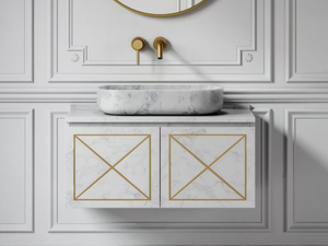 DESIGNO - Countertop oval Carrara marble washbasin - Washbasin by LUSSO