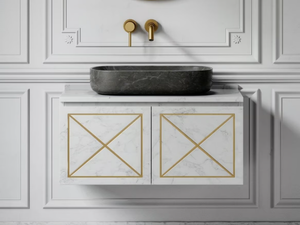 DESIGNO - Countertop oval Pietra Grey marble washbasin - Washbasin by LUSSO