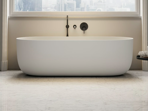 DESIGNO - Freestanding oval Resin Stone bathtub - Bathtub by LUSSO