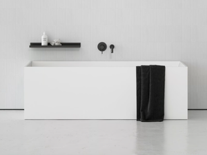 ETHOS - Freestanding rectangular Resin Stone bathtub - Bathtub by LUSSO