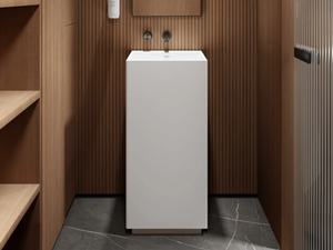 ETHOS - Freestanding rectangular Resin Stone washbasin - Washbasin by LUSSO