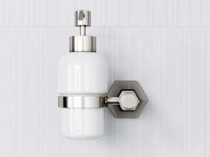 ETON - Wall-mounted ceramic Bathroom soap dispenser - Sanitary accessories by LUSSO